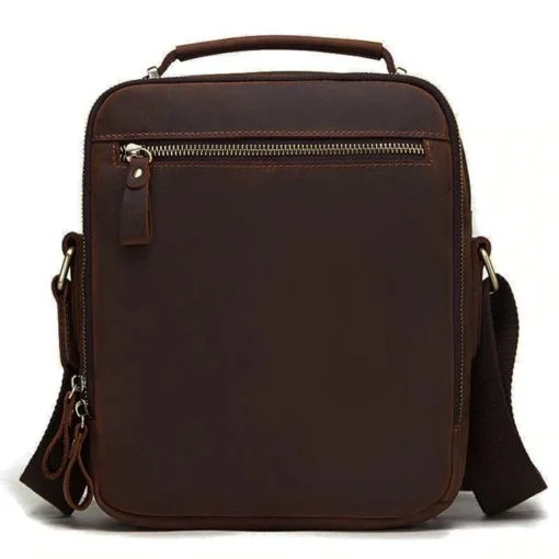 F114 ORAS Genuine Leather Fashion Messenger Bag for Men - Image 6
