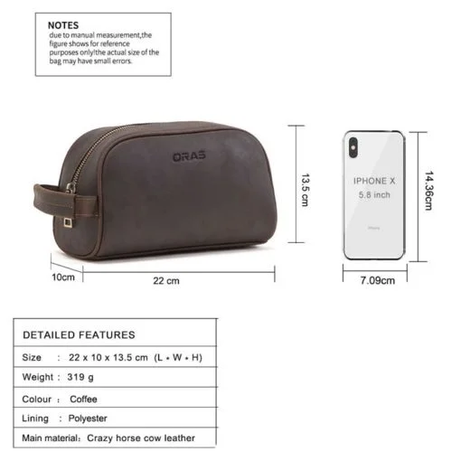 F116 ORAS Genuine Leather Business Bag - Image 2