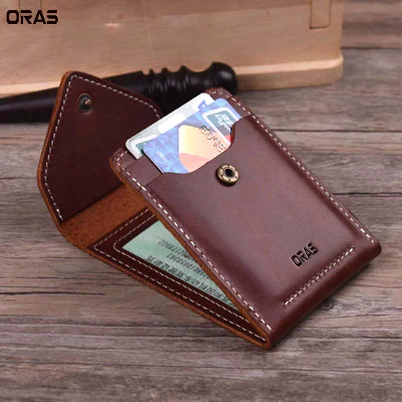 RA24C ORAS Genuine Leather Card & ID Holder Wallet