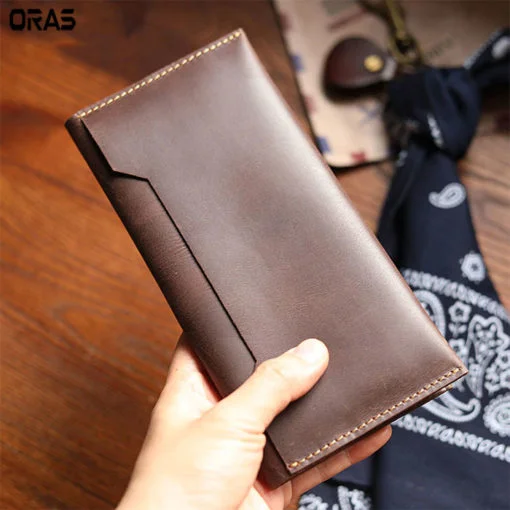 RA31C ORAS Genuine Leather Long Card Wallet - Image 3
