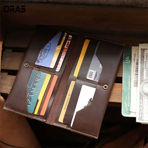 RA31C ORAS Genuine Leather Long Card Wallet - Image 2