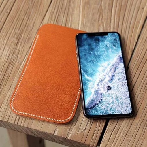 RA49A ORAS Personalized full grain leather Mobile Wallet - Image 4