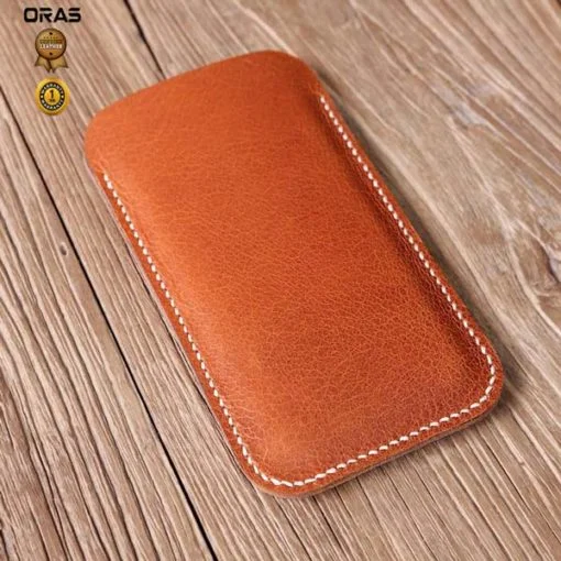 RA49A ORAS Personalized full grain leather Mobile Wallet - Image 3