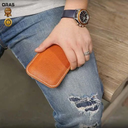 RA49A ORAS Personalized full grain leather Mobile Wallet - Image 2
