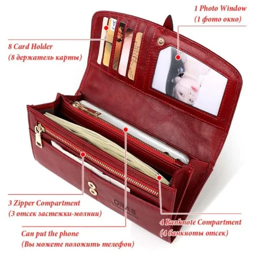 RA69M ORAS Genuine Leather Ladies Purse - Image 3