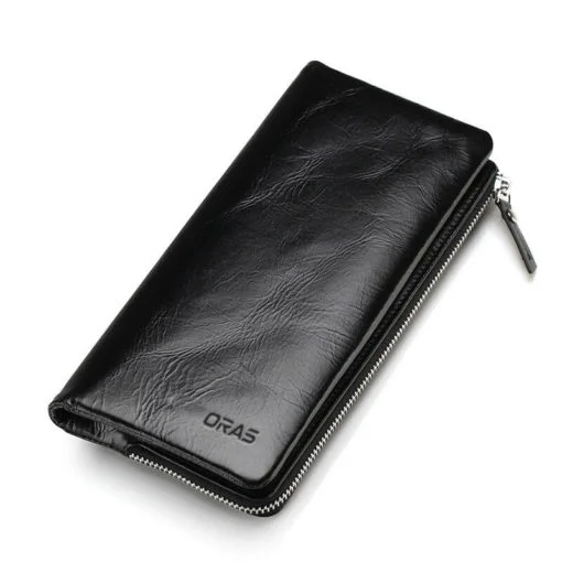 RA76K ORAS Genuine Leather Zipper Wallet - Image 7
