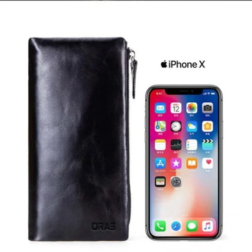 RA76K ORAS Genuine Leather Zipper Wallet - Image 3