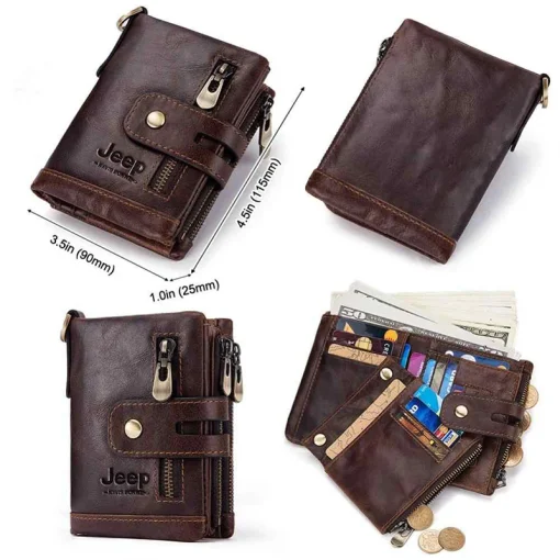 WA85C JEEP Genuine Leather Wallet - Image 2