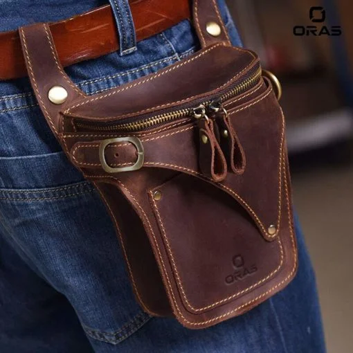 F122 ORAS Genuine Leather Waist Bag