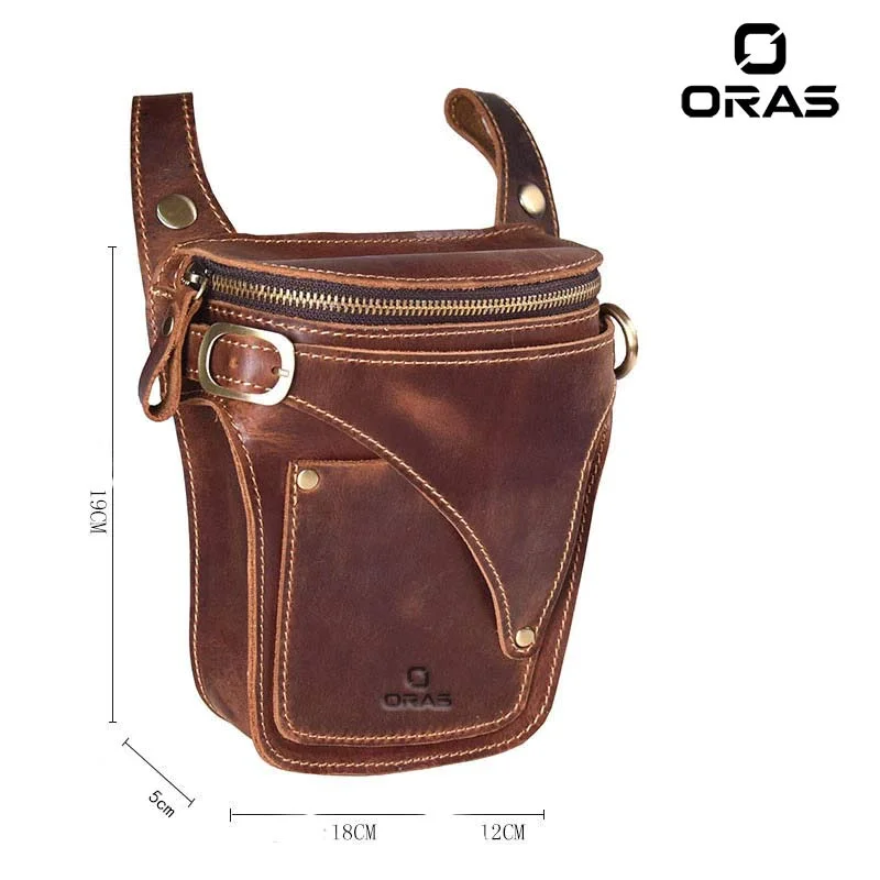 F122 ORAS Genuine Leather Waist Bag - Image 5