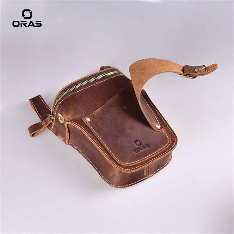 F122 ORAS Genuine Leather Waist Bag - Image 3