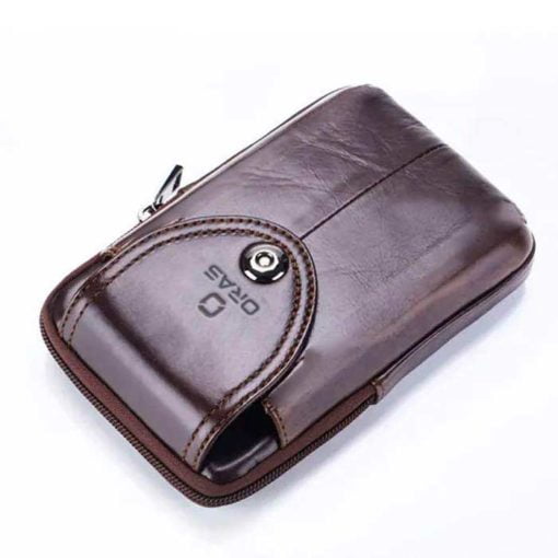 F117 ORAS Genuine Leather Mobile Belt Phone Bag - ORAS Leather