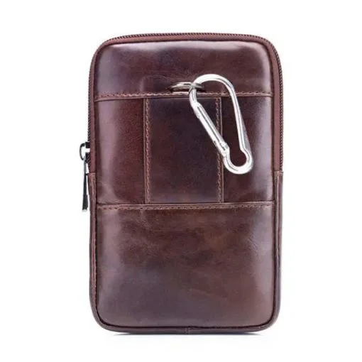 F117 ORAS Genuine Leather Mobile Belt Phone Bag - Image 3