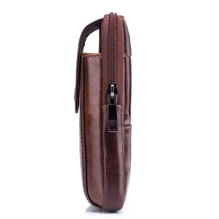 F117 ORAS Genuine Leather Mobile Belt Phone Bag - Image 2