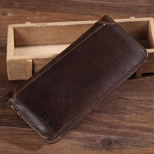 RA83C ORAS Genuine Leather Long Wallet for Men - Image 4