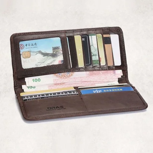 RA83C ORAS Genuine Leather Long Wallet for Men - Image 3