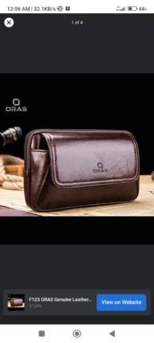 F123 ORAS Genuine Leather Mobile Belt Phone Bag photo review