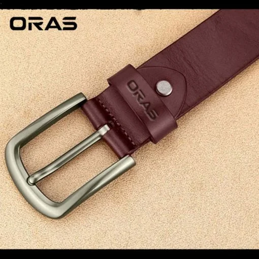 B606 ORAS Genuine Leather Belt for Men - Image 3