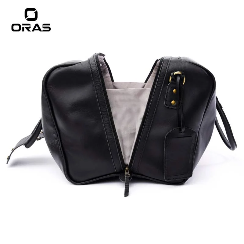 F129 ORAS Full Grain Genuine Leather Duffel Bag - Image 3