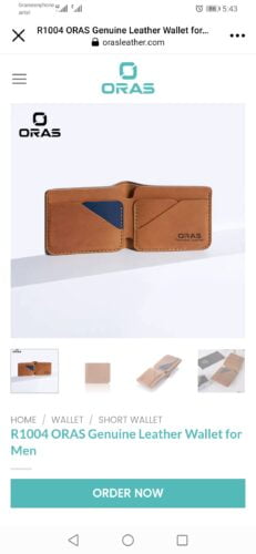 R1004 ORAS Genuine Leather Wallet for Men photo review
