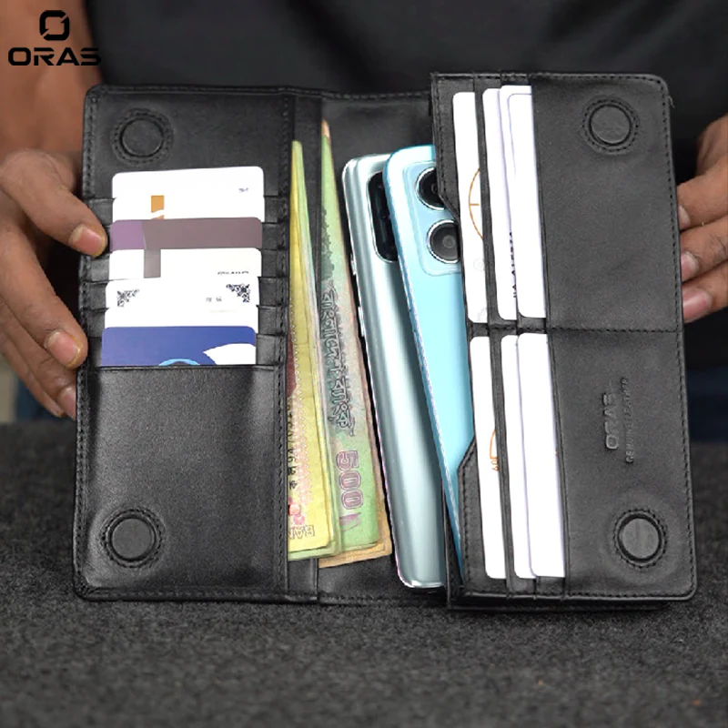 R1082 Dual Gadget Long Wallet For Cash Card And Phones - Image 3