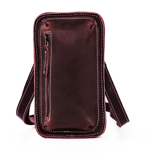 F163 Premium Genuine Leather Multifunctional Sling Bag for Men & Women - Image 5