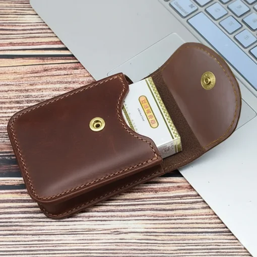 R1096 Stylish Genuine Leather Belt Pouch – Cigarette, Cash & Card Holder - Image 2